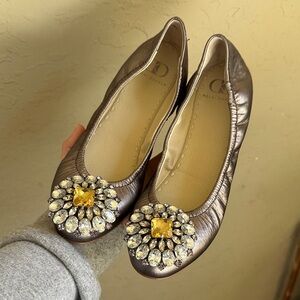Kelsie Dagger Honoia broach toe leather ballerina‎ flat size 7.5 women’s